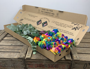 Luxury Rainbow Rose Box