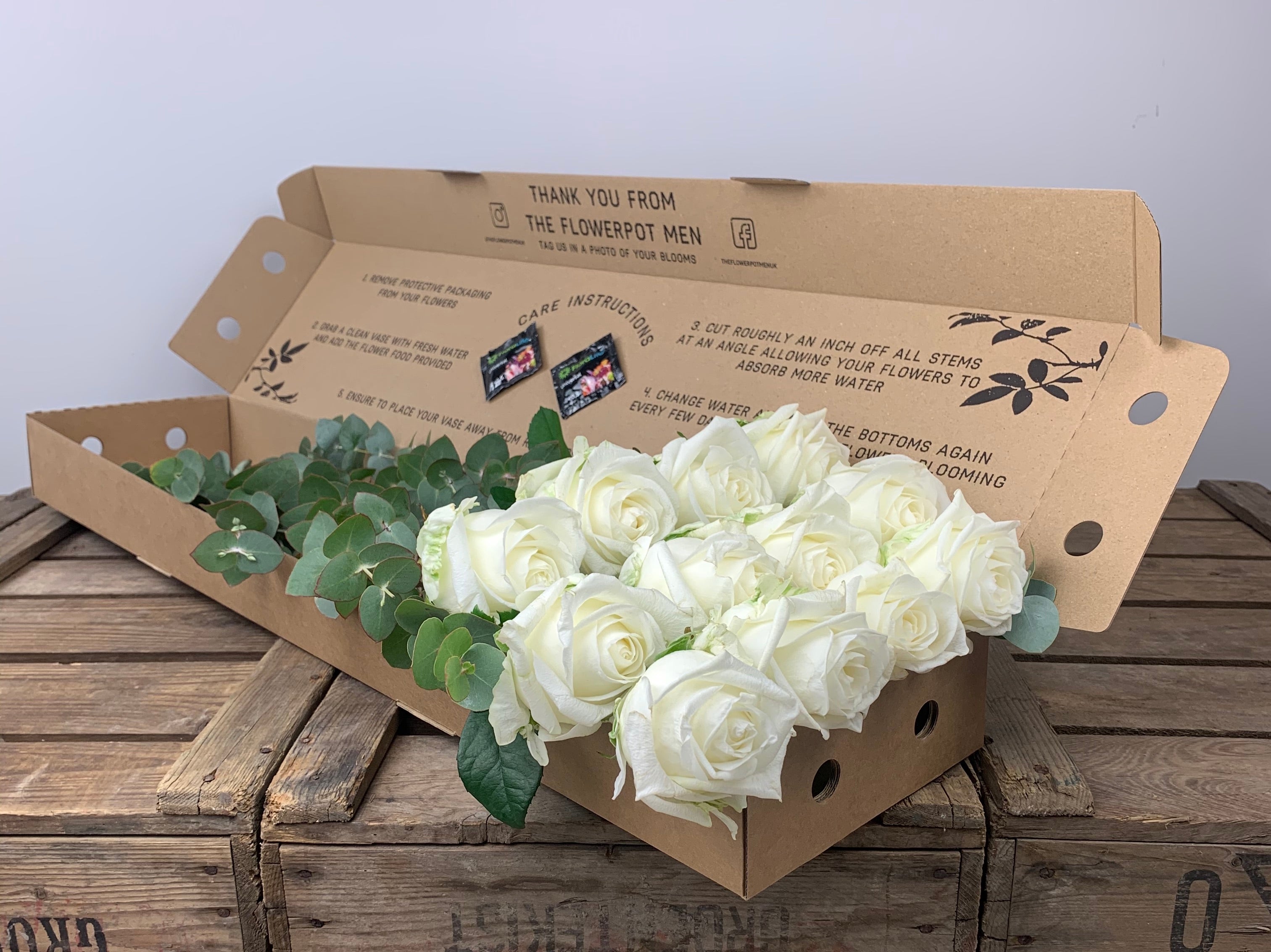 Luxury White Rose Box