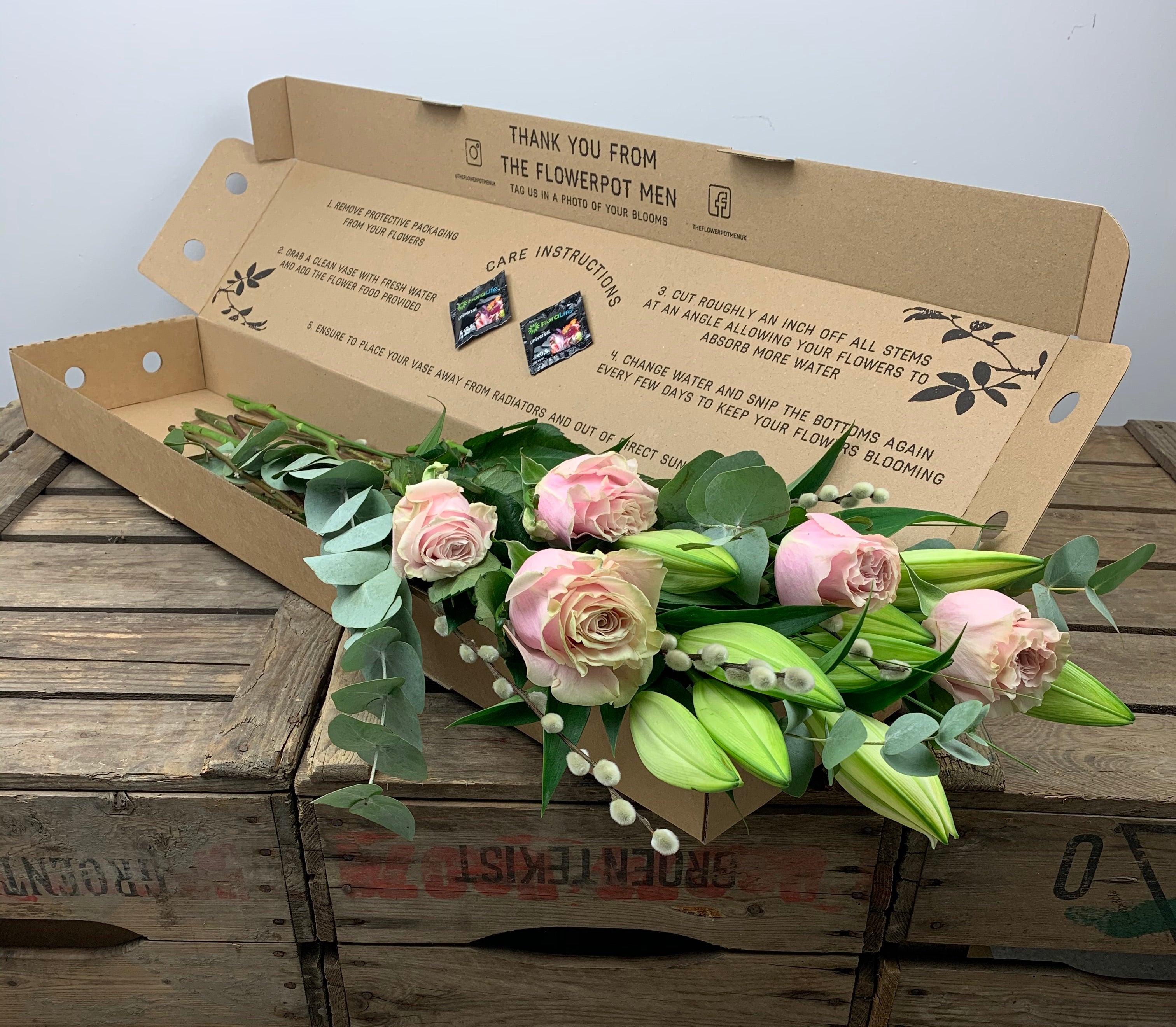 Pink Rose & Lily Box