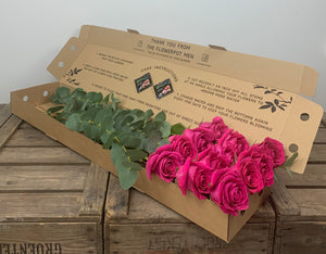 Luxury Cerise Pink Rose Box