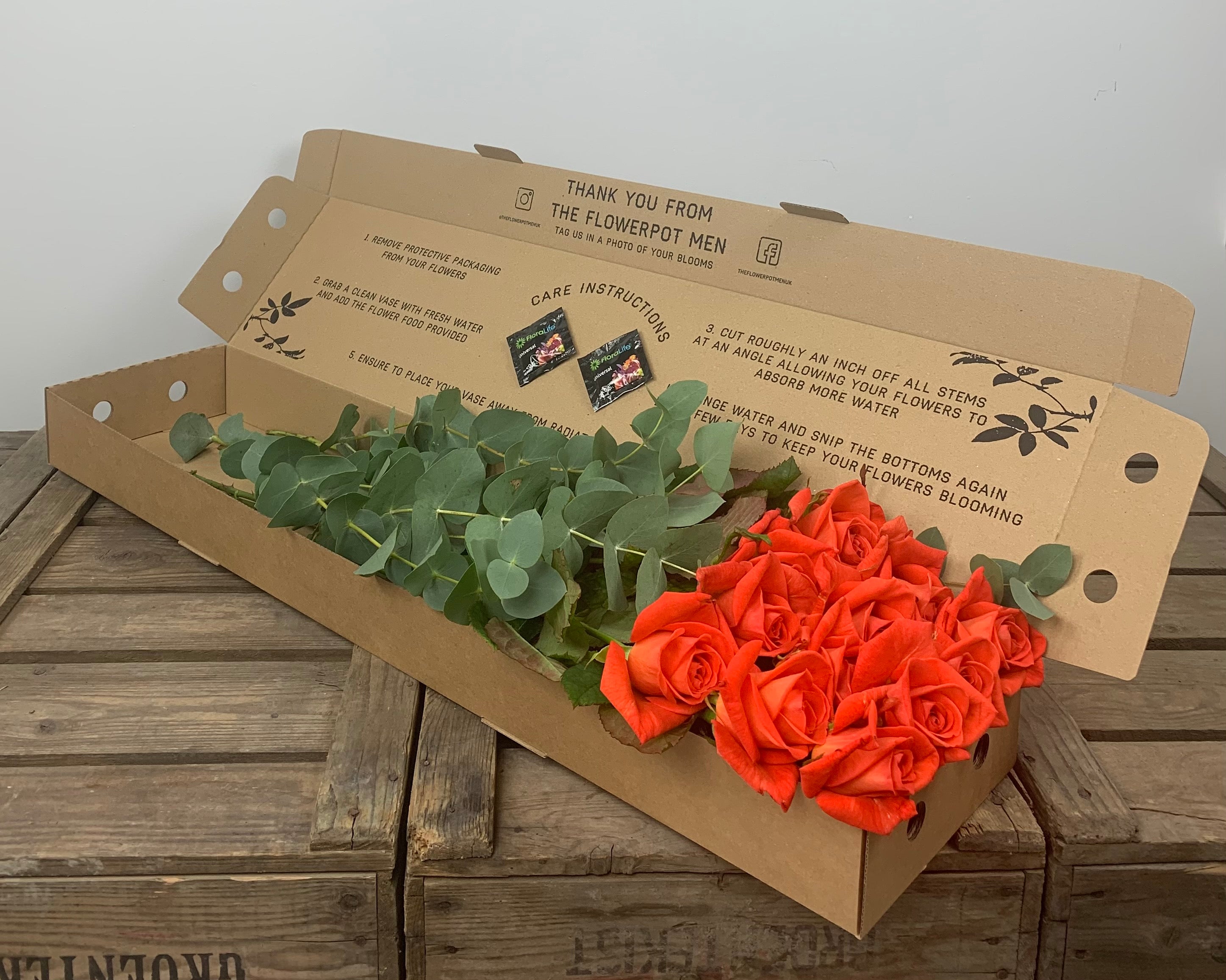 Luxury Orange Rose Box